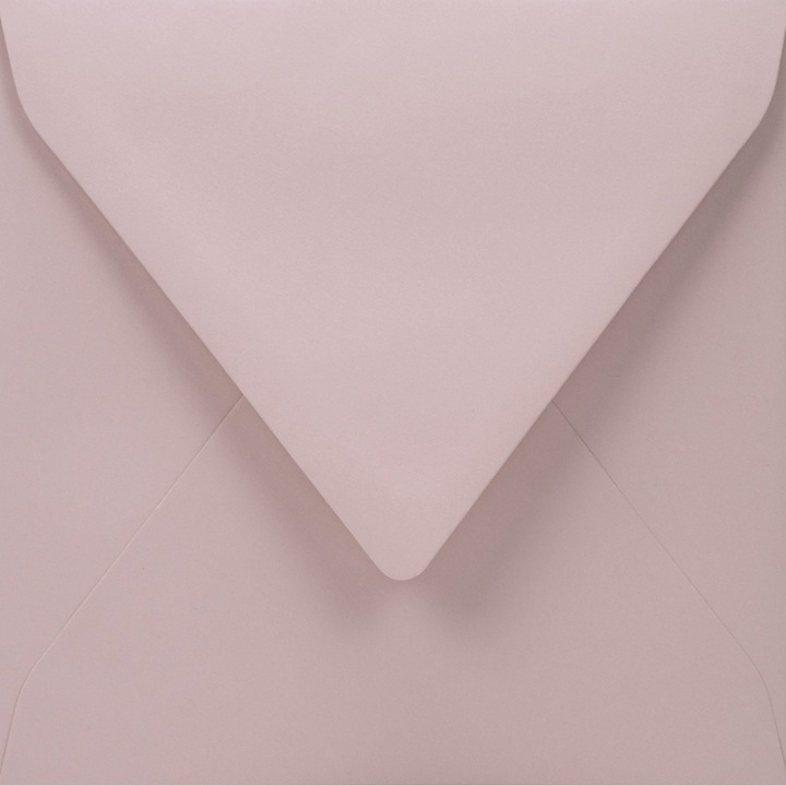 Комплект декоративни квадратни пликове, Нептун, Малмеро, Гладък, Екологичен, K4, 17 x 17 см, 120 гр/м2, Антично розов, Идеален за покани, 25 бр