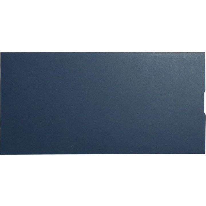 Декоративен комплект пликове тип Etui/Sleeve, Netuno, Sirio Color, гладки, DL, 11,5 x 22,5 cm, 170 g/m2, тъмно синьо Blu, идеални за ваучери и билети, 25 бр.