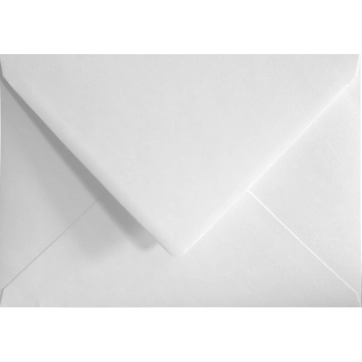 Комплект декоративни пликове, Netuno, Acquerello, Набраздени/Текстурирани, C5, 16.2 x 22.9 см, 160гр/м2, Бяло Bianco, Идеални за покани и поздравителни картички, 25 бр