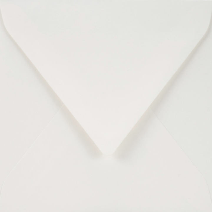 Комплект декоративни пликове квадратни, Нептун, Малмеро, Гладка, Екологична, К4, 17 x 17 см, 120гр/м2, Бял Блан, Идеални за покани, 25 бр