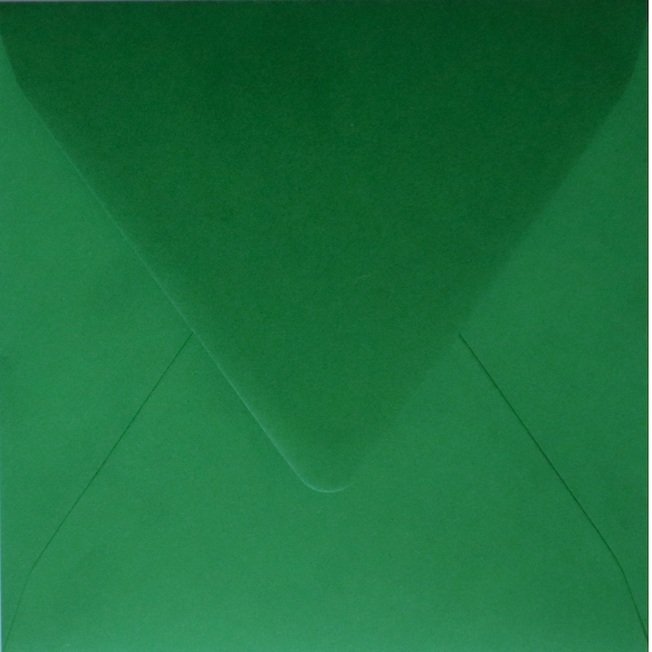 Комплект декоративни квадратни пликове, Netuno, Malmero, Гладък, Екологичен, K4, 17 x 17 см, 120 гр/м2, Тъмнозелен Amazone, Идеален за покани, 25 бр.