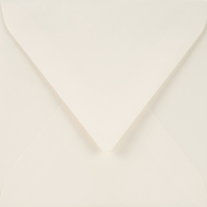 Комплект декоративни квадратни пликове, Нептун, Малмеро, Гладка, Екологична, К4, 17 х 17 см, 120гр/м2, Екрю Крей, Идеални за покани, 25 бр.