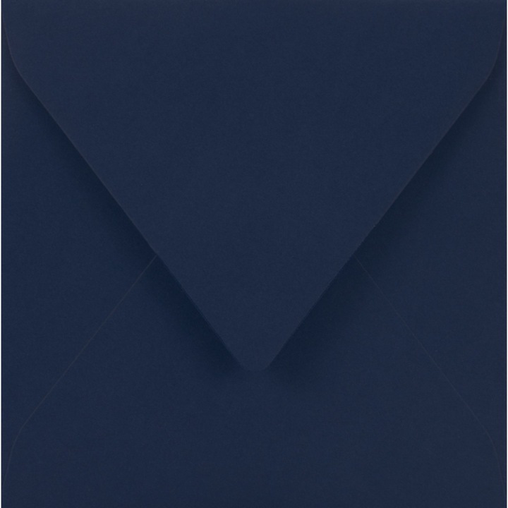 Комплект декоративни квадратни пликове, Нептун, Малмеро, Гладък, Екологичен, K4, 17 x 17 см, 120 гр/м2, Морскосин, Идеален за покани, 25 бр.