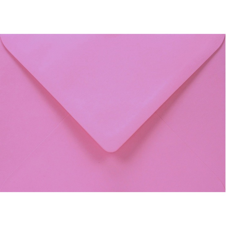 Комплект декоративни пликове, Нептун, Aster Color, Гладка, Екологична, B6, 12.5 x 17.5 см, 120 гр/м2, Розов бабългъм, Идеален за покани и поздравителни картички, 25 бр.