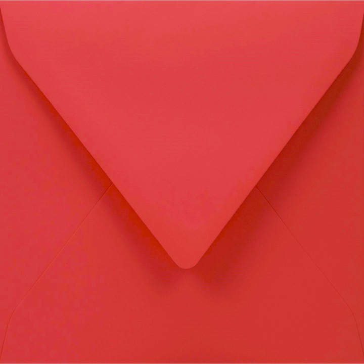 Комплект декоративни квадратни пликове, Netuno, Malmero, Гладък, Екологичен, K4, 17 x 17 см, 120 гр/м2, Червен Вермилион, Идеален за покани, 25 бр