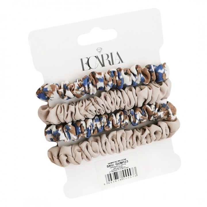 Комплект ластици за коса за жени, Carla, Bazne, различни цветове, Един размер