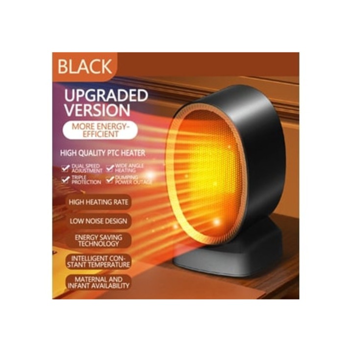 Kis elektromos hősugárzó, 2000W, fehér, 30x20x15cm