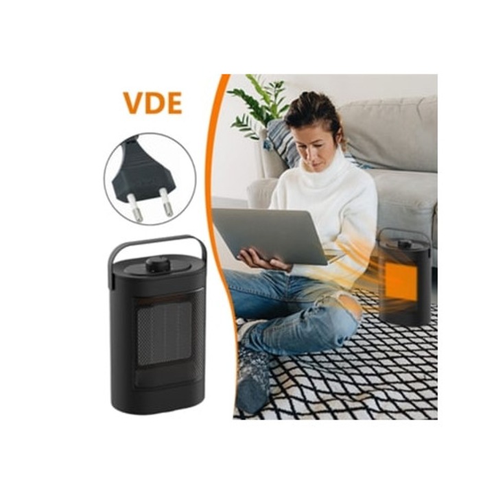 Név: Aerotermă portabilă de înaltă eficiență, 1500W, alb, 30x20x15cm