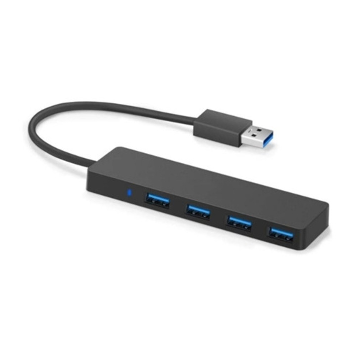 Rendkívül vékony 4 portos USB 3.0 elosztó Macbookhoz, Mac Pro/Minihez, Imachoz, Surface Prohoz, Xpshez, Notebookhoz, PC-hez