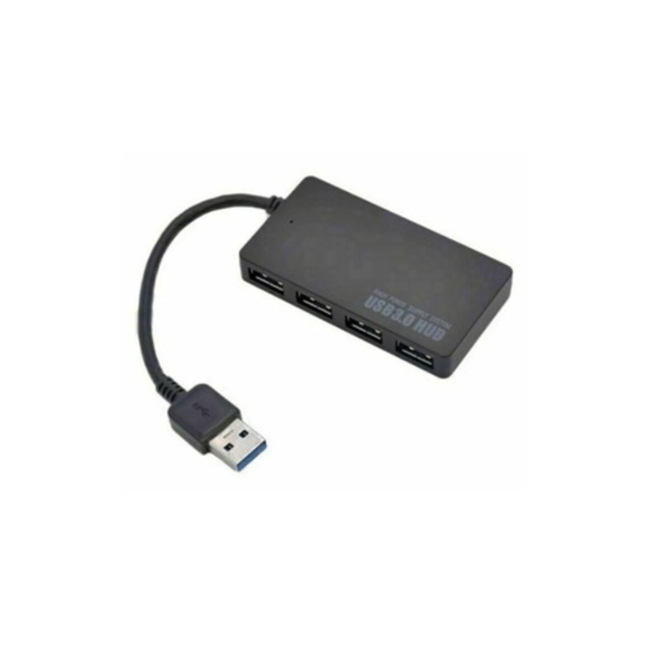 USB 3.0 elosztó 4 porttal, Tci-Czh-T473-11, fekete