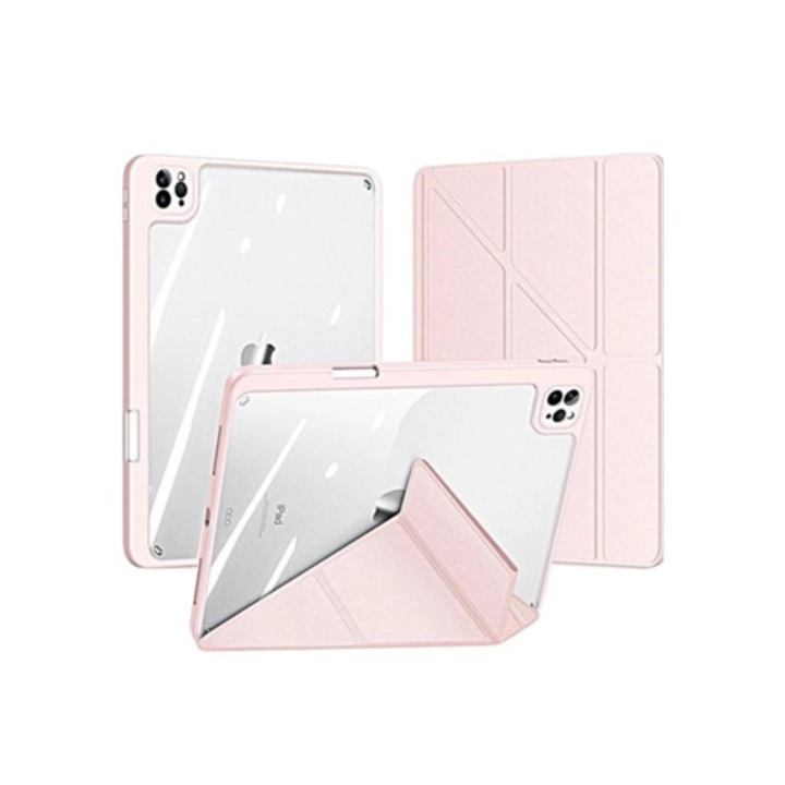 Husa tableta Crystal Folio Origami pentru iPad 9.7 2018 6th Gen, roz