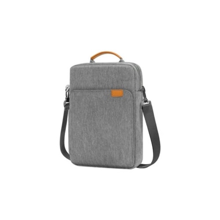 Geanta laptop crossbody pentru tableta portabila, gri, dimensiune S