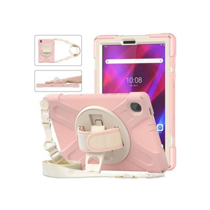 Husa tableta pentru Lenovo Tab K10/M10 Plus, silicon, roz