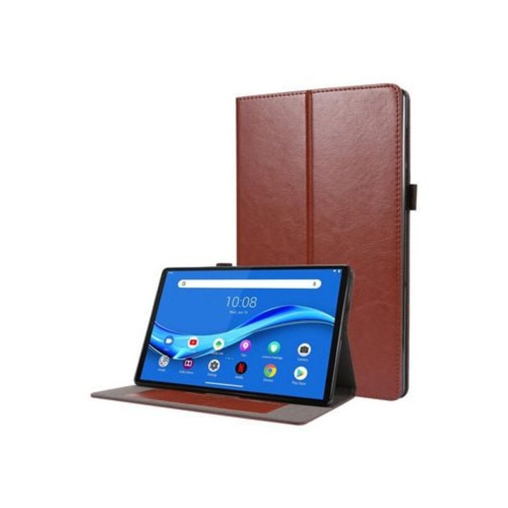 Husa tableta pentru Lenovo Tab M10 Plus, culoare castan, set