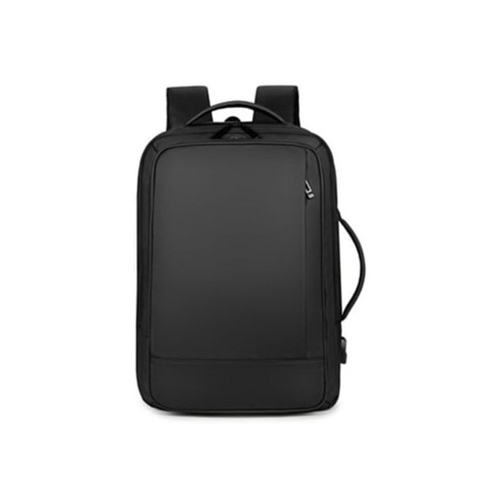Rucsac laptop mare capacitate impermeabil cu port de incarcare USB, negru