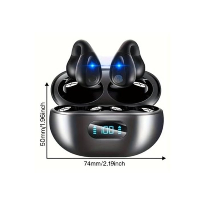 Casti Wireless Gertiz Bluetooth, Csontvezetéses, Negru