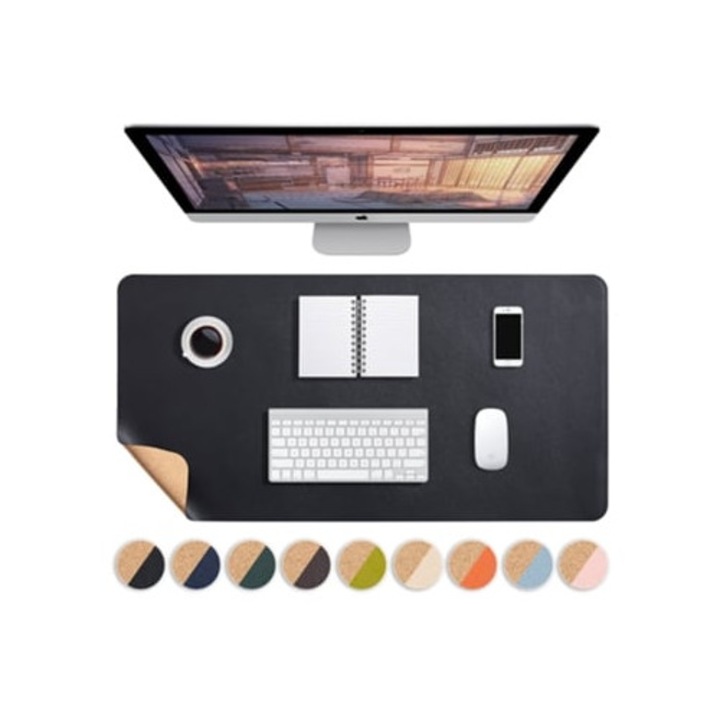 Mousepad GERTIZ, impermeabil, 90x45cm, negru