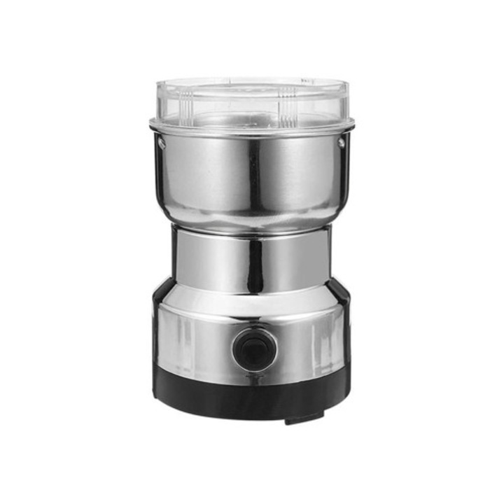 Електрическа мелничка за кафе, сушени плодове, зърнени храни, подправки, ядки, сребриста