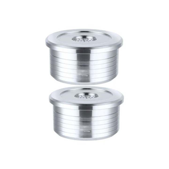 Set de 2 capsule reutilizabile din inox, pentru aparat de cafea Delta Q