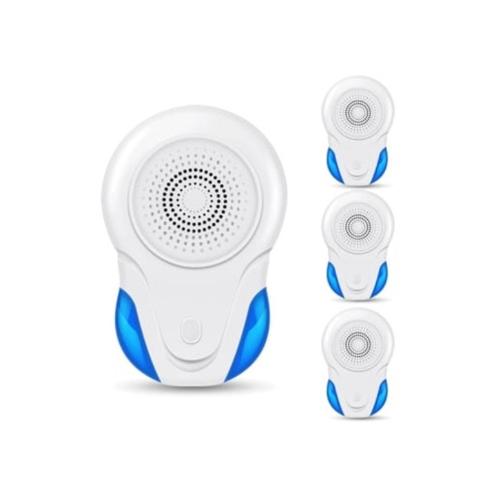 Repelent ultrasonic pentru daunatori, set 4 bucati, pentru gandaci, soareci si tantari