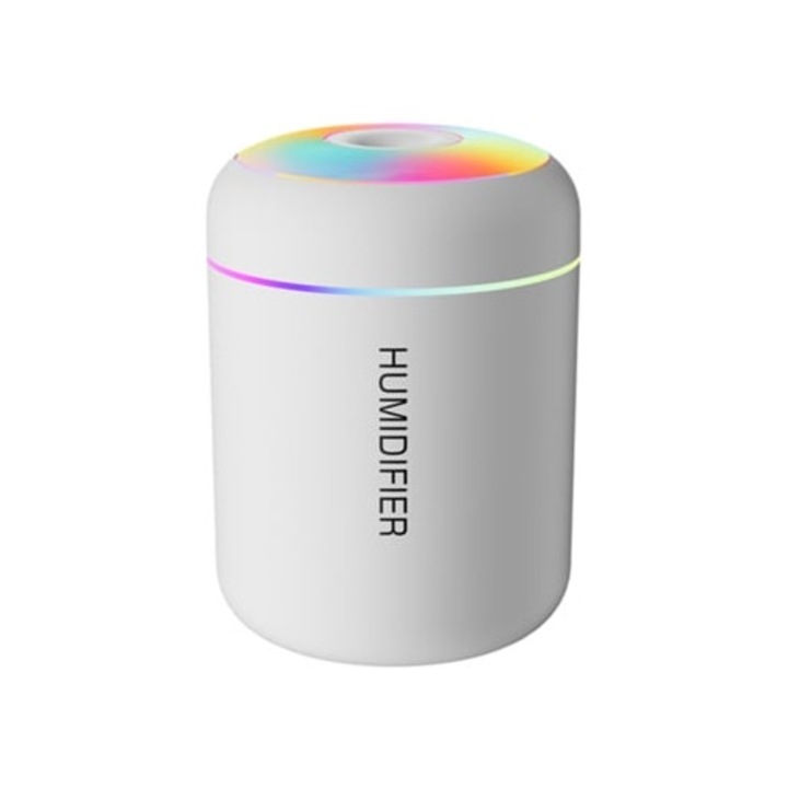 Párásító, aromaterápiás diffúzor, színes fények, fehér