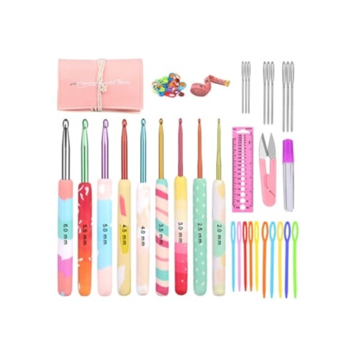 GERTIZ horgolókészlet, 2.0-6.0mm, pulóverekhez