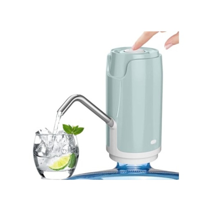 Dozator de apa electric, 5 gal, albastru, set cu pompa USB