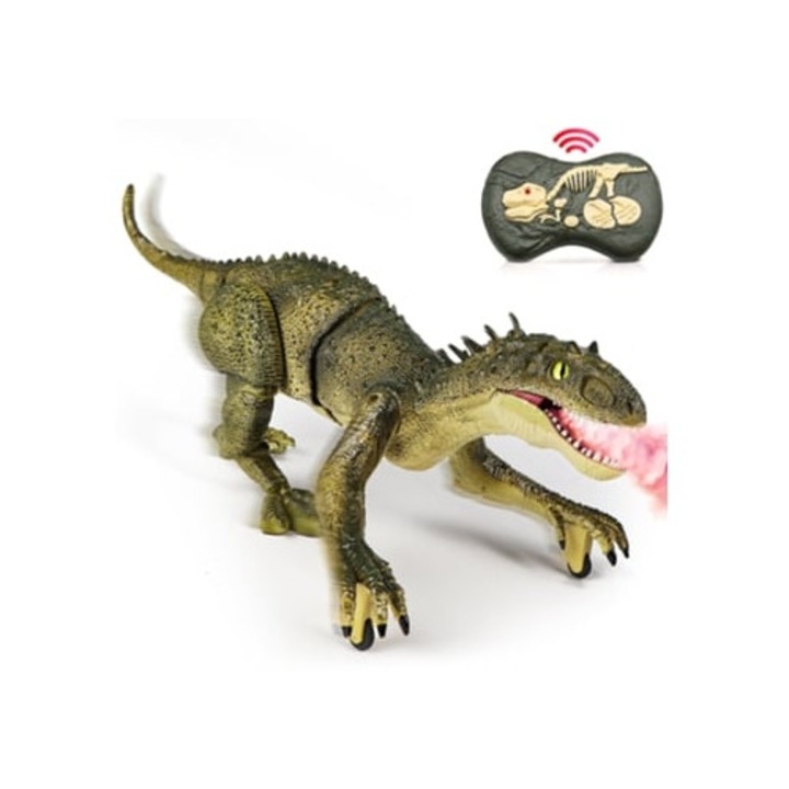 Играчка робот динозавър, зелен, 2.4g