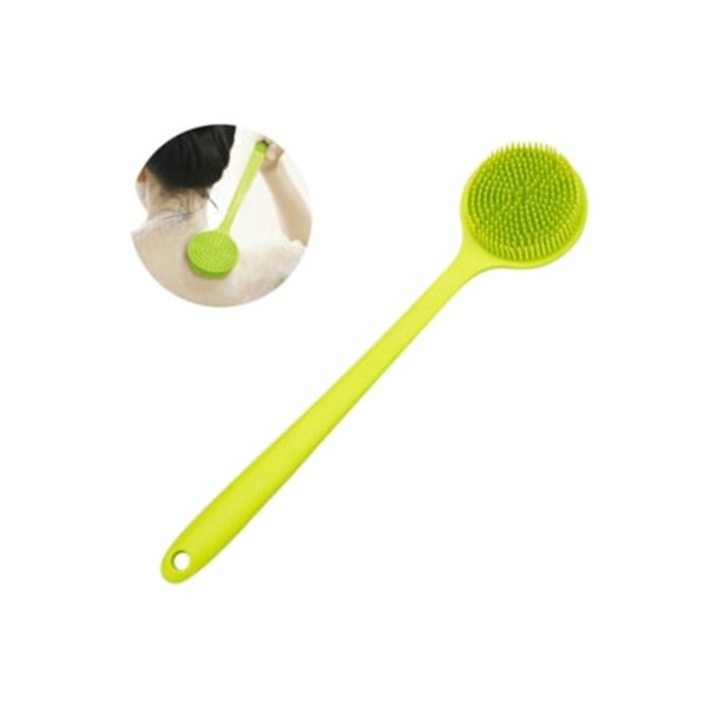 Fürdőszivacs, GERTIZ, hát- és fejbőrmasszázs kefe, szilikon, készlet