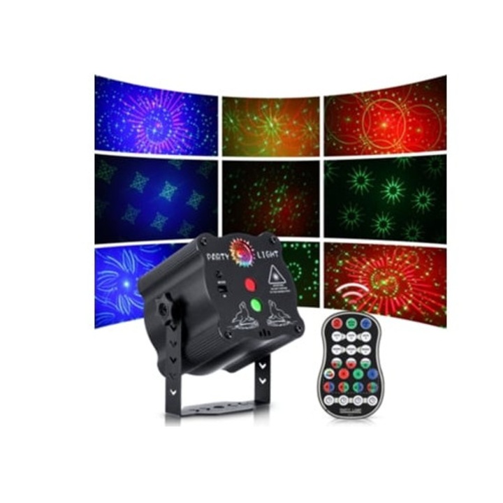 Lumina disco mini USB cu telecomanda, set de lumini de petrecere, multicolor