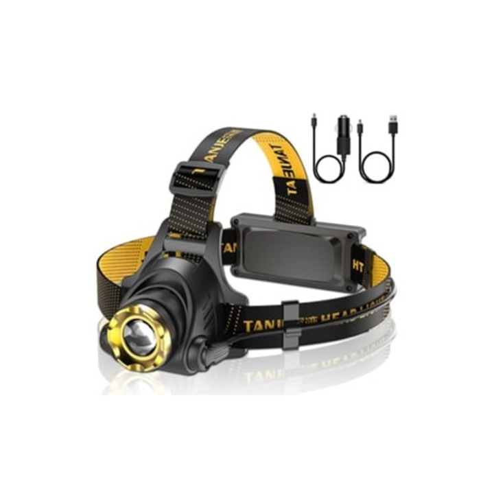 Фенер GERTIZ 9000 лумена с телескопичен зуум, 3 режима, водоустойчив, за къмпинг и риболов