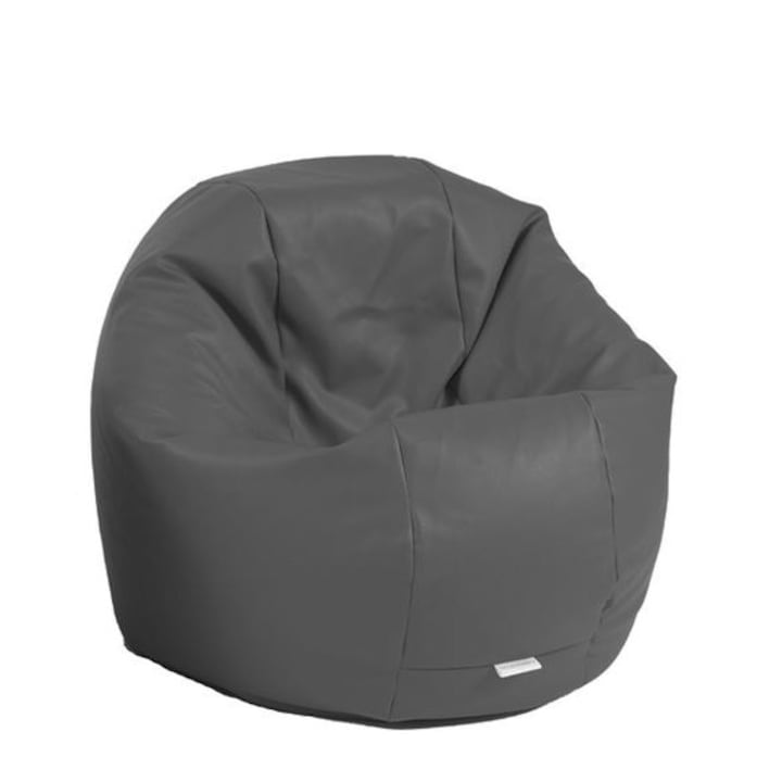 Pufrelax Premium Ru Range Relax babzsák fotel, sötétszürke, polisztirol gyöngyökkel töltve