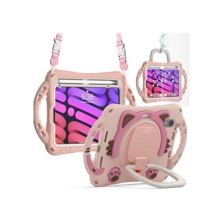 Husa tableta compatibila cu iPad Mini (2021), roz