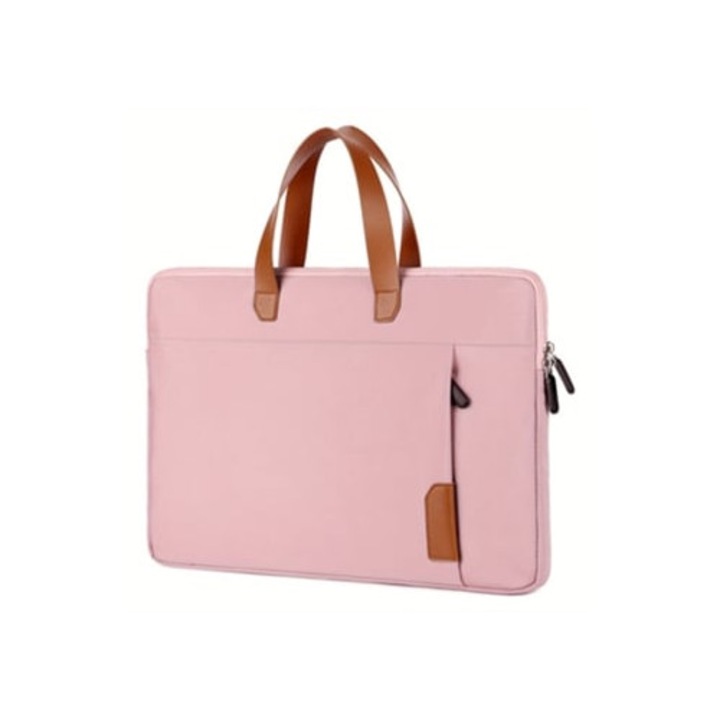 Laptop táska 14 hüvelykes, vízálló, hordozható, rózsaszín