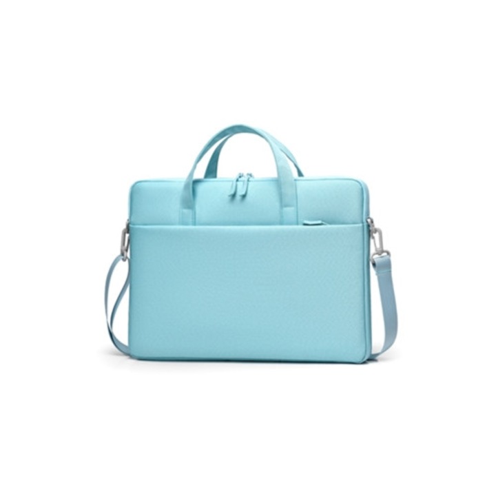 Geanta laptop 15.6 inch impermeabila si rezistenta la socuri, albastra