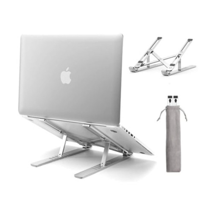 Suport laptop GERTIZ 10-15.6, argintiu