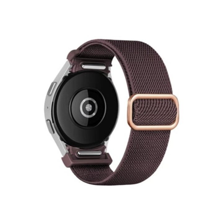 Bratara din nailon impletit pentru Samsung Galaxy Watch 40mm/44mm, Smoky Purple