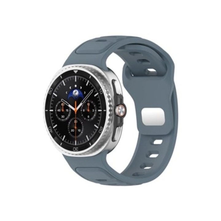 Bratara pentru Samsung Galaxy Watch 8/8 Classic, Gertiz, culoare gri-albastru