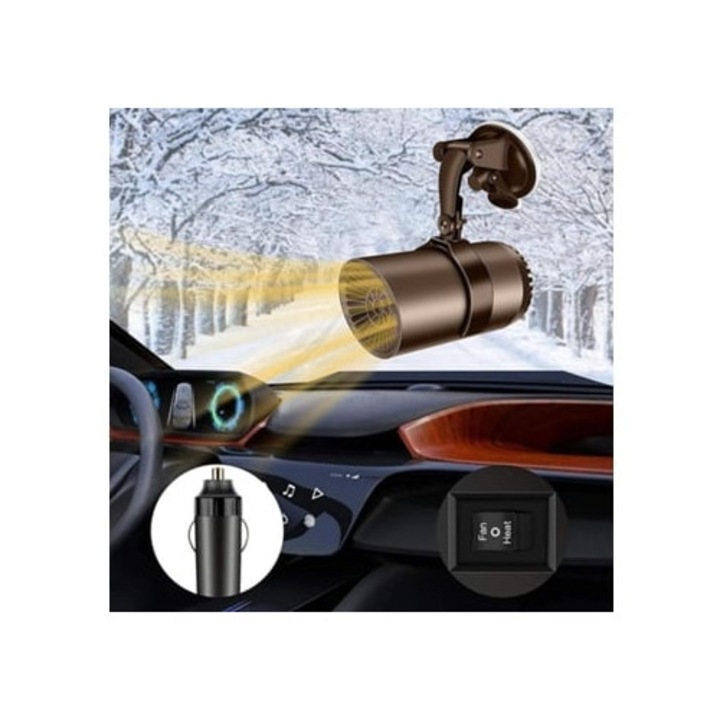 12V-os hordozható autómelegítő, szélvédő páramentesítő, GERTIZ