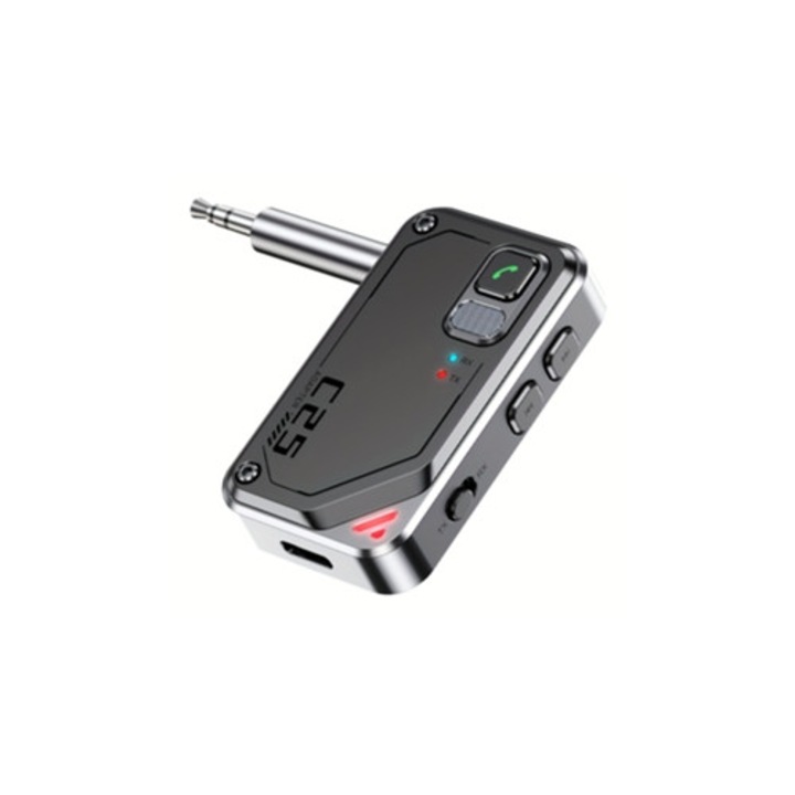 Transmitator receptor Bluetooth 5.3 2 in 1 GERTIZ pentru audio auto
