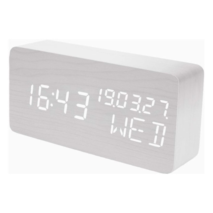 Gertiz digitális dekorációs óra, LED, fehér