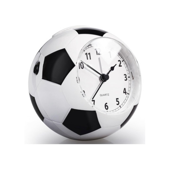 Dekoratív óra, analóg asztali óra futball alakban, 4.5 hüvelyk, csendes
