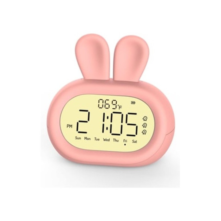 Dekoratív óra, Gertiz, Nyúl ébresztőóra, digitális, gyermekeknek
