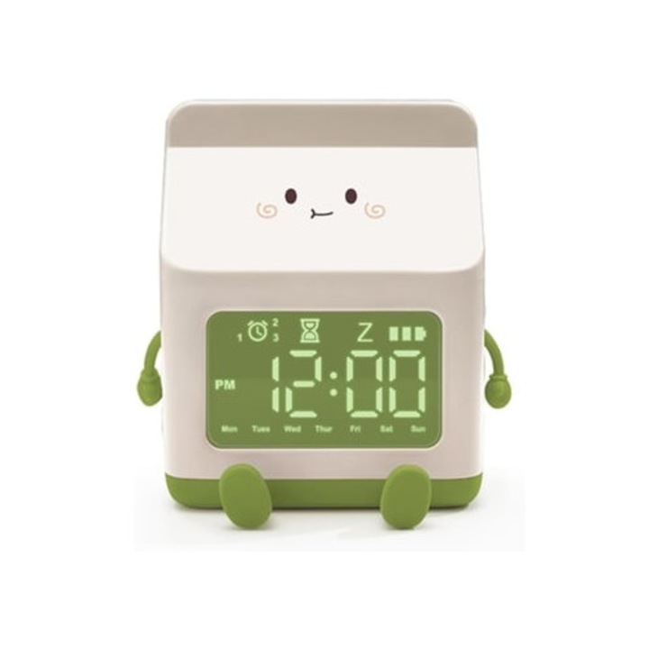 Gertiz ébresztőóra, elektronikus, LED, zöld