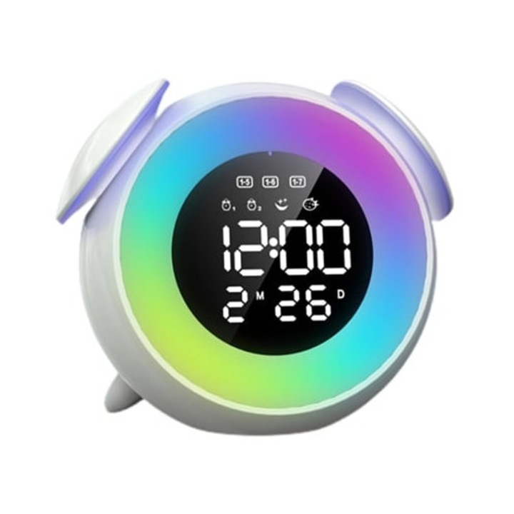 Ébresztőóra Gertiz, 5 világítási mód, mély alváshoz, többszínű