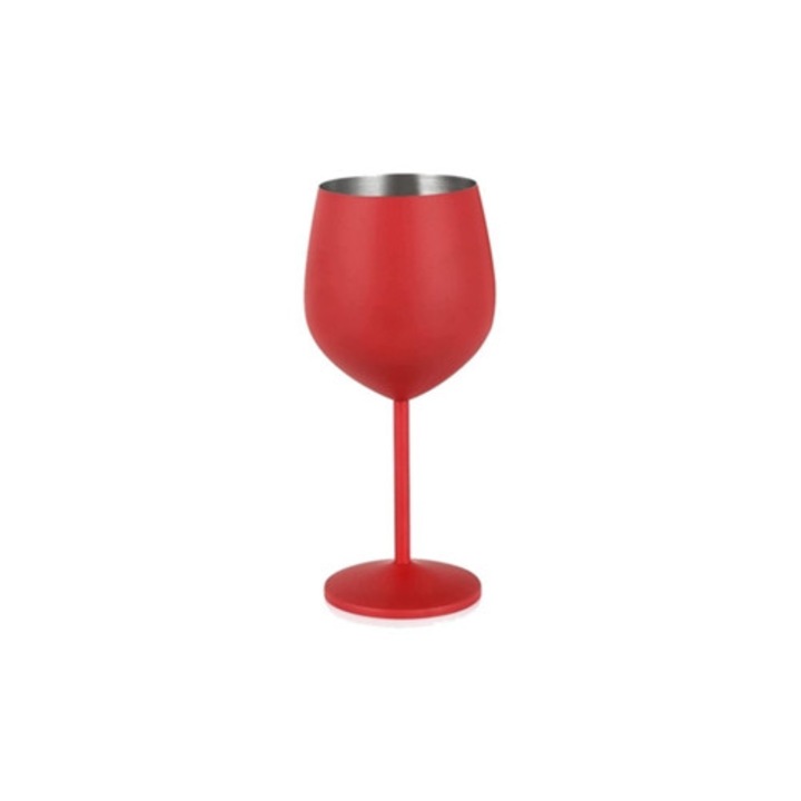 Pahare din otel inoxidabil pentru vin rosu, 500ml, set de 2, GERTIZ