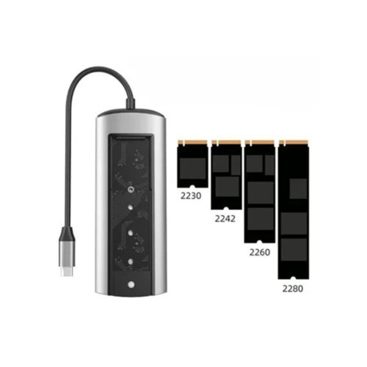 USB C Thunderbolt 3 Hub M.2 és HDMI slottal MacBook Pro 13 2017-hez