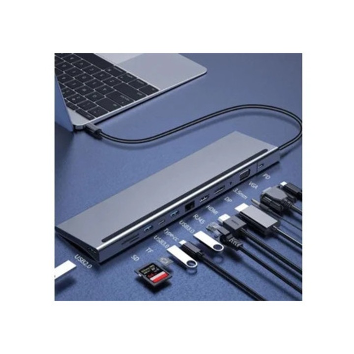 Docking station 12X1 pentru Dell Xps 13 9310, antiimpact, set