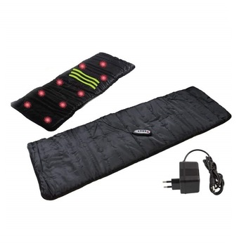 Saltea de masaj cu vibratii si incalzire 2-in-1 cu telecomanda, 2 trepte de masaj in 4 zone diferite ale corpului Saltea de masaj cu vibratii si incalzire 2-in-1 cu telecomanda, 2 trepte de masaj in 4 zone diferite ale corpului