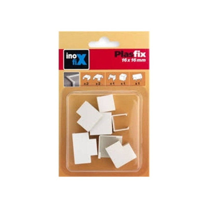 Set accesorii jgheab INOFIX Tecnica, alb, 16x16mm